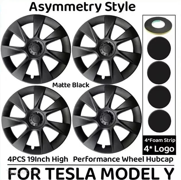 TESLA Y 19" FULL COVERAGE SPORT HUBCAPS - MATTE BLACK - Tesla Shop Europe - TESLARY.IE Ireland - France boutique- Deutschland Geschäft- España comercio - Nederland winkel- TESLARY.IE