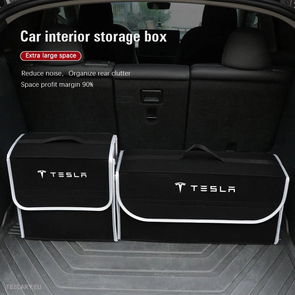 Trunk Storage Box/Bag with Tesla Logo - Tesla Shop Europe - TESLARY.IE Ireland - France boutique- Deutschland Geschäft- España comercio - Nederland winkel- TESLARY.IE